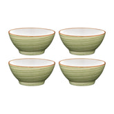 Bonna China Natura dia.4.75" h:2.25" 10 oz. Round Green Porcelain Bowl (Set of 4)